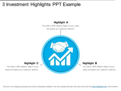 3 investment highlights ppt example
