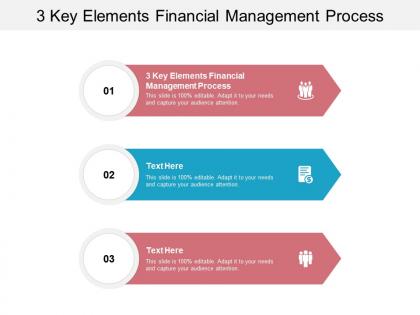 3 key elements financial management process ppt powerpoint presentation objects cpb