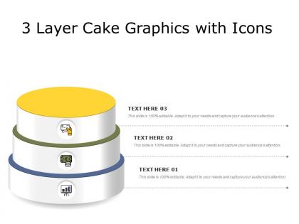3 layer cake graphics with icons