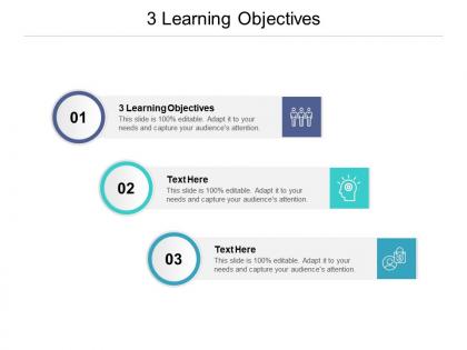 3 learning objectives ppt powerpoint presentation pictures graphic tips cpb
