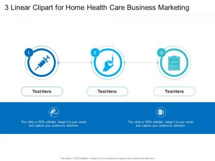 3 linear clipart for home health care business marketing infographic template