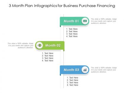 3 month plan for business purchase financing infographic template