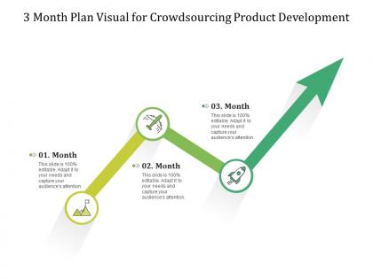 3 month plan visual for crowdsourcing product development infographic template