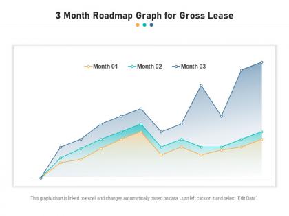 3 month roadmap graph for gross lease infographic template