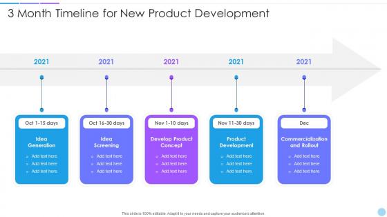 3 Month Timeline For New Product Development