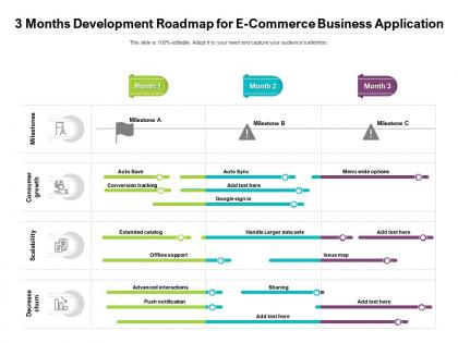 3 months development roadmap for e commerce business application