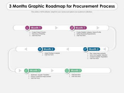 3 months graphic roadmap for procurement process