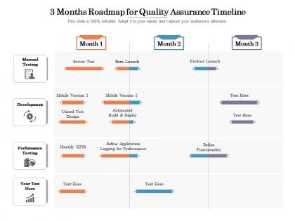 3 months roadmap for quality assurance timeline