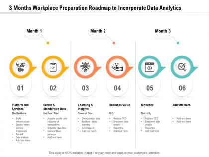 3 months workplace preparation roadmap to incorporate data analytics