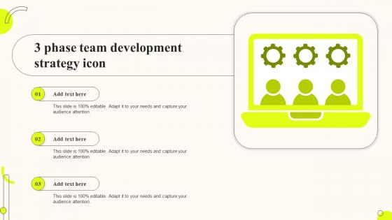 3 Phase Team Development Strategy Icon