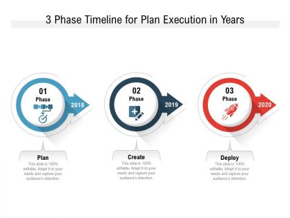 3 phase timeline for plan execution in years