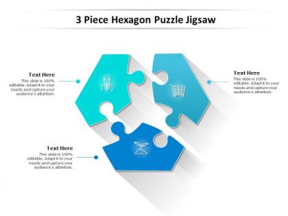 3 piece hexagon puzzle jigsaw