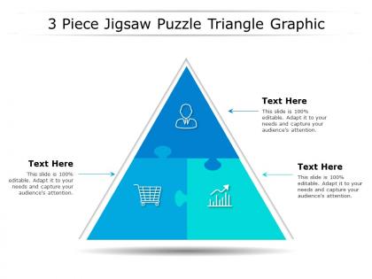 3 piece jigsaw puzzle triangle graphic