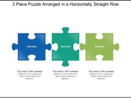 3 piece puzzle arranged in a horizontally straight row