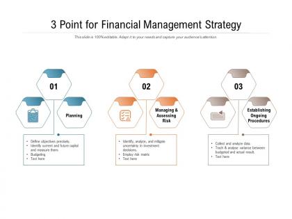 3 point for financial management strategy