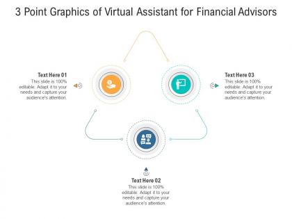 3 point graphics of virtual assistant for financial advisors infographic template