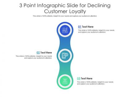 3 point slide for declining customer loyalty infographic template