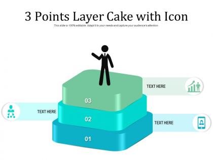 3 points layer cake with icon