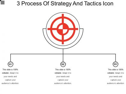 3 process of strategy and tactics icon