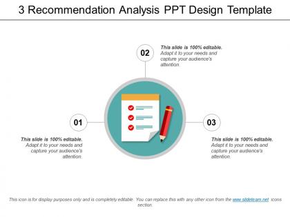 3 recommendation analysis ppt design template
