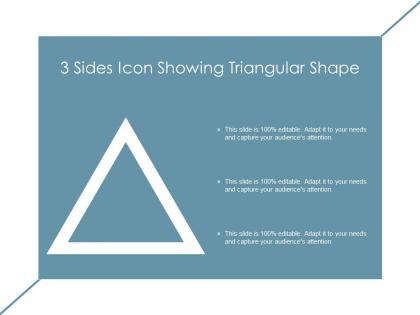 3 sides icon showing triangular shape