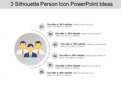 3 silhouette person icon powerpoint ideas
