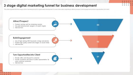 3 Stage Digital Marketing Funnel For Business Development