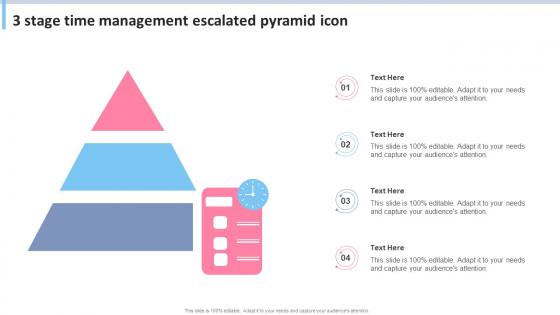 3 Stage Time Management Escalated Pyramid Icon