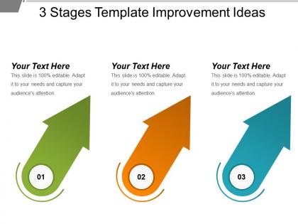 3 stages template improvement ideas sample of ppt presentation