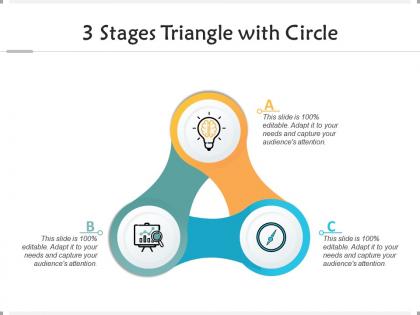 3 stages triangle with circle