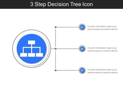 3 step decision tree icon ppt presentation examples