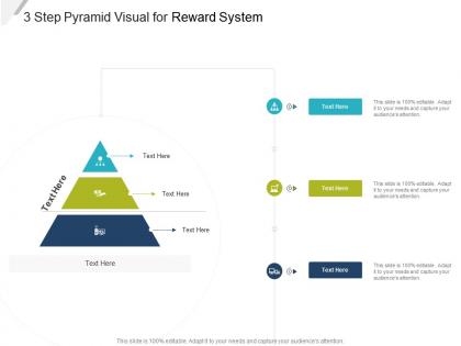 3 step pyramid visual for reward system infographic template