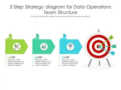 3 step strategy diagram for data operations team structure infographic template