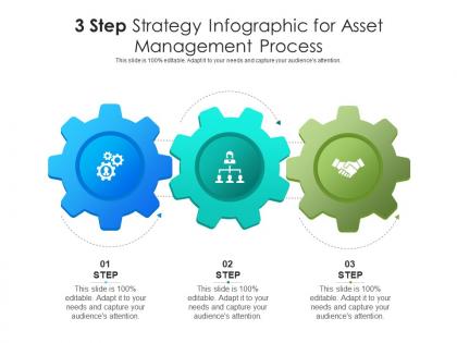 Three Step Strategy Visual 3 Step Infographic - SlideTeam