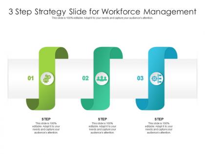 3 step strategy slide for workforce management infographic template