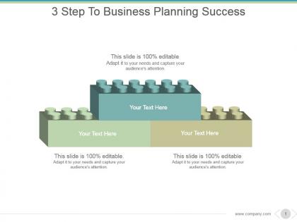 3 step to business planning success example of ppt