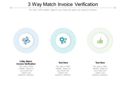 3 way match invoice verification ppt powerpoint presentation styles template cpb