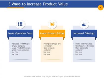 3 ways to increase product value increased offerings ppt powerpoint presentation good