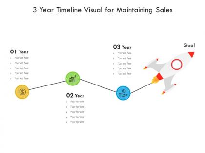 3 year timeline visual for maintaining sales infographic template