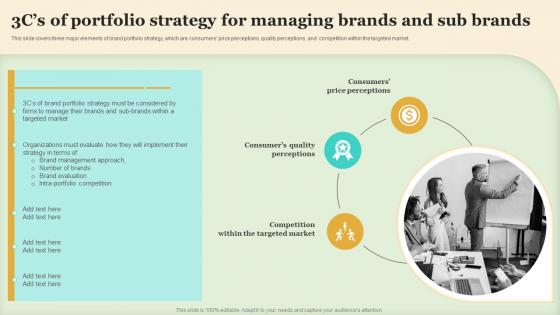 3CS Of Portfolio Strategy For Managing Brands And Sub Brands Making Brand Portfolio Work