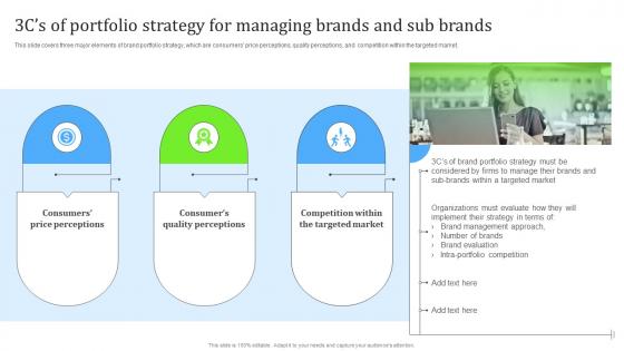 3Cs Of Portfolio Strategy For Managing Steps For Building Brand Portfolio Strategy