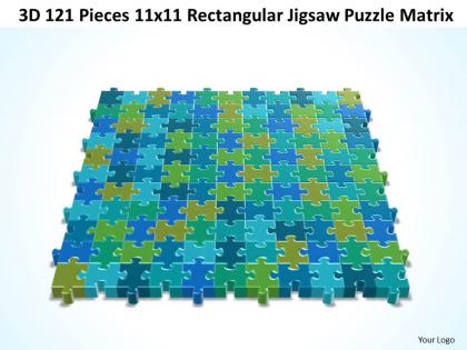 3d 121 pieces 11x11 rectangular jigsaw puzzle matrix