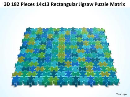 3d 182 pieces 14x13 rectangular jigsaw puzzle matrix