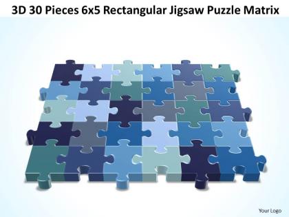 3d 30 pieces 6x5 rectangular jigsaw puzzle matrix