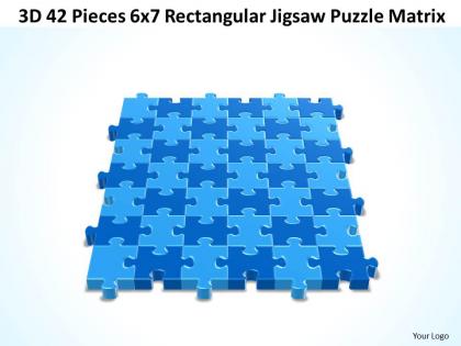 3d 42 pieces 6x7 rectangular jigsaw puzzle matrix