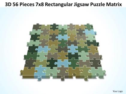 3d 56 pieces 7x8 rectangular jigsaw puzzle matrix