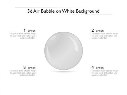 3d air bubble on white background