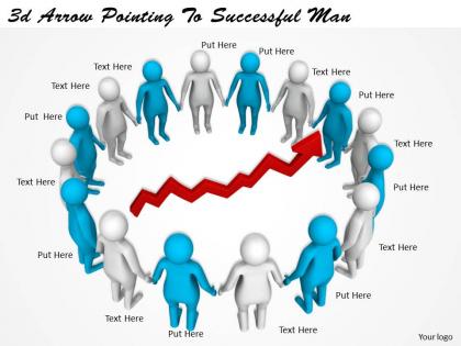 3d arrow pointing to successful man ppt graphics icons powerpoint