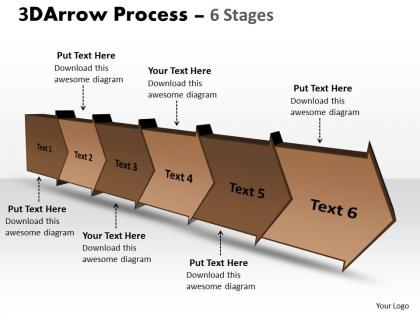 3d arrow process 6 stages 3