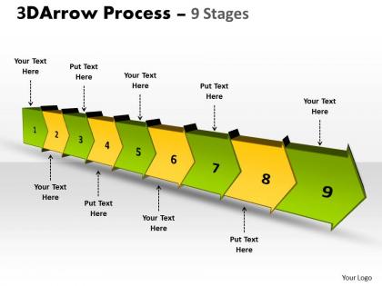 3d arrow process 9 stages 3